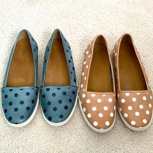 Fossil Polka Dots Two Pair of Flats